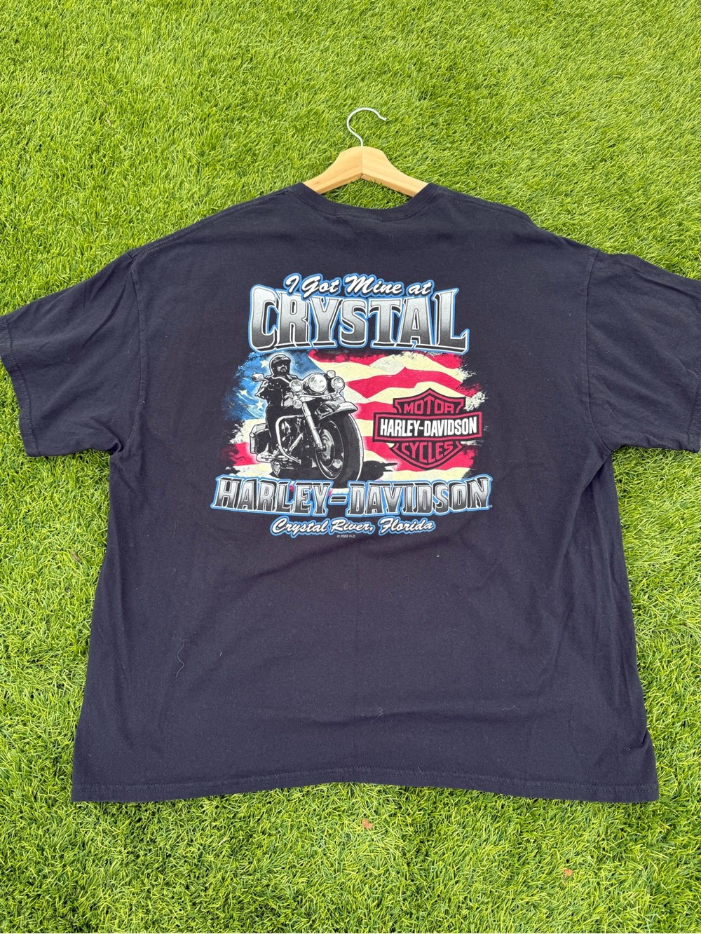 Harley-Davidson Black Graphic Crystal River Motorcycle Tee - 2XL